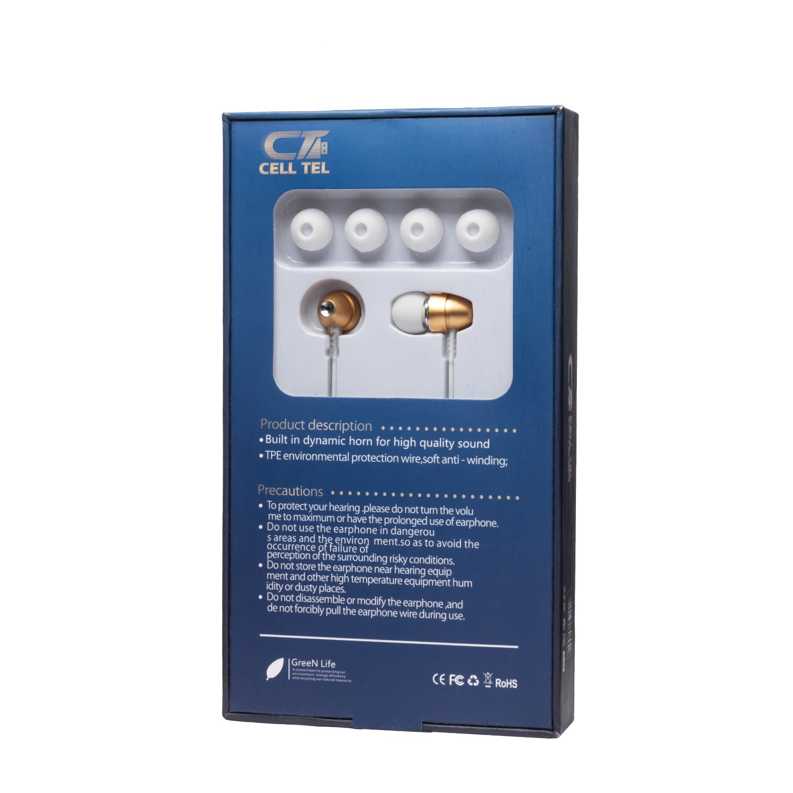 سماعة أذن ستيريو من نوع سي من سل تل، أبيض - CT-10H سماعة أذن ستيريو من نوع سي من سل تل، أبيض - CT-10H